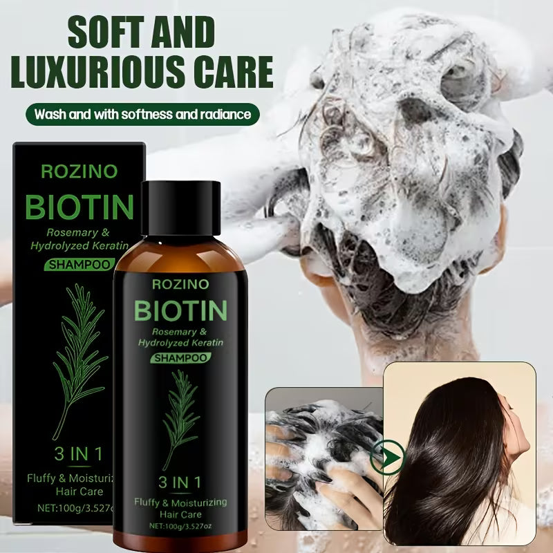 Rosemary Thickening Shampoo (2 Bottles) - Strengthens, Cleanses & Moisturises All Hair Types