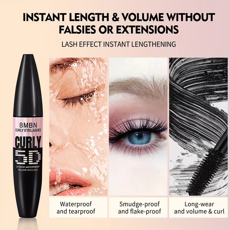 5D Waterproof Mascara - Volumizing & Lengthening Black Lash Enhancer