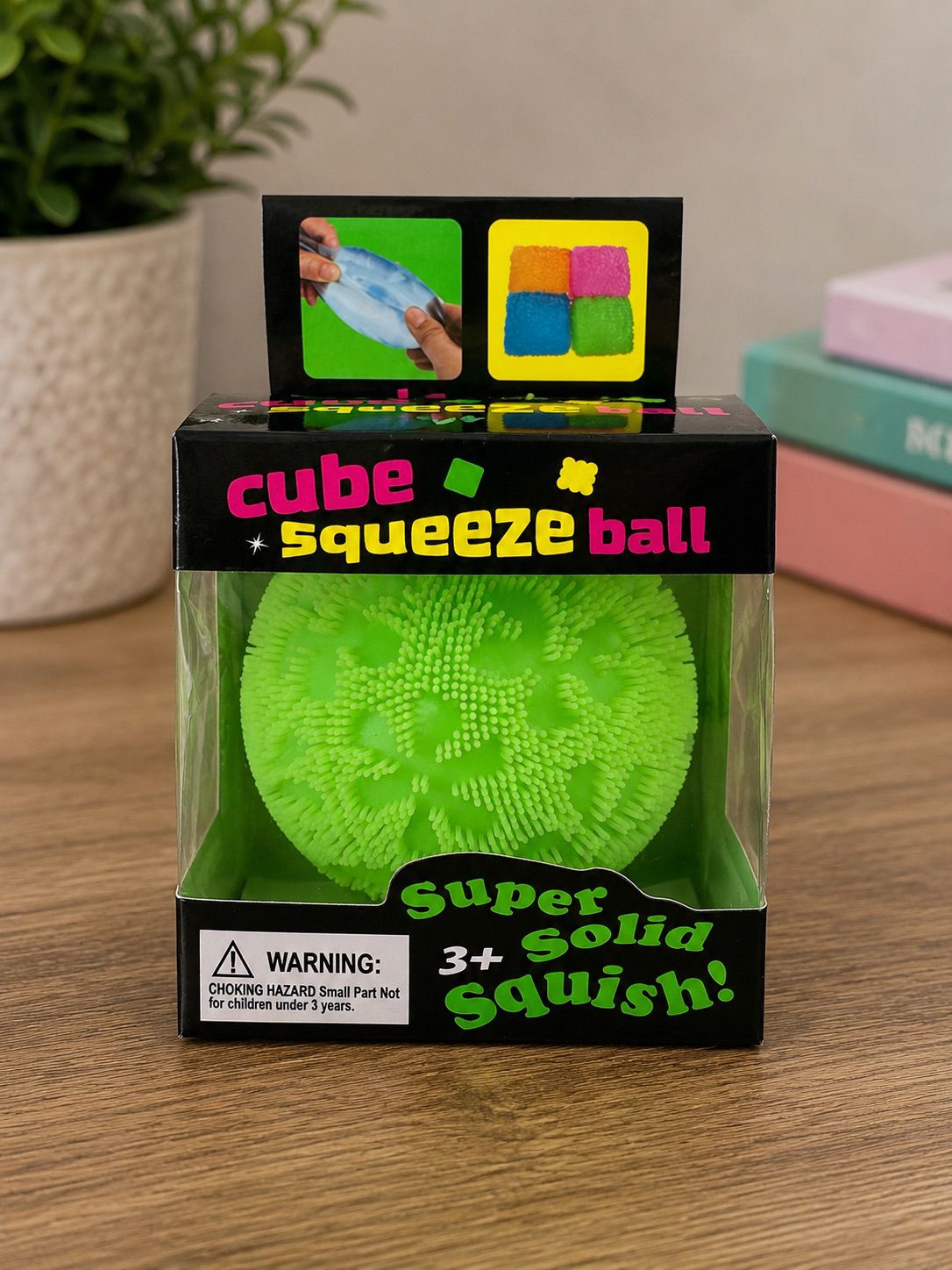 Cube Squeeze Ball – Spiky Stress Ball (Random Colour)