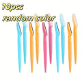 10pcs Stainless Steel Eyebrow Razors - Multi-Functional Body Grooming Tool