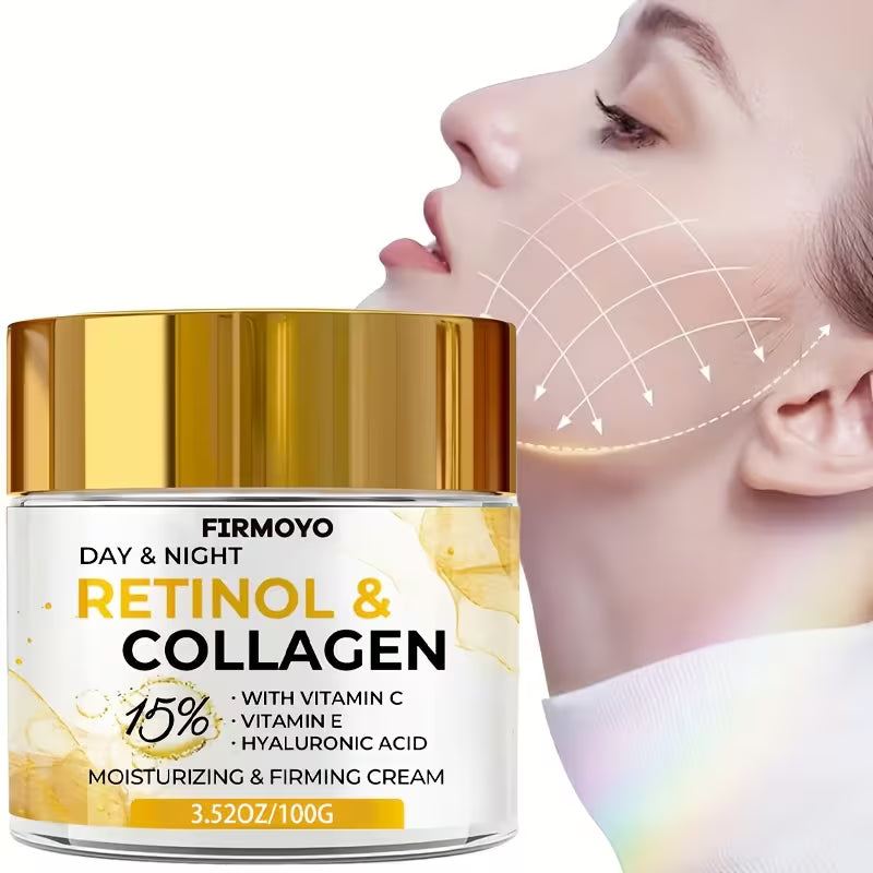 FIRMOYO Retinol & Collagen Moisturising Cream - Firms, Lifts & Brightens All Skin Types