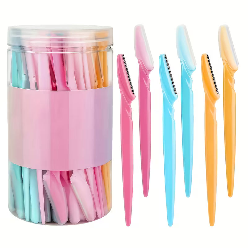 10pcs Stainless Steel Eyebrow Razors - Multi-Functional Body Grooming Tool